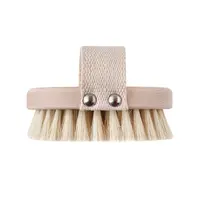 BocioLand Dřevěný masážní kulatý kartáč s pevným vlasem Tampico, přírodní