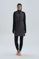 Dagi Anthracite Long Sleeve Leggings Swimsuit