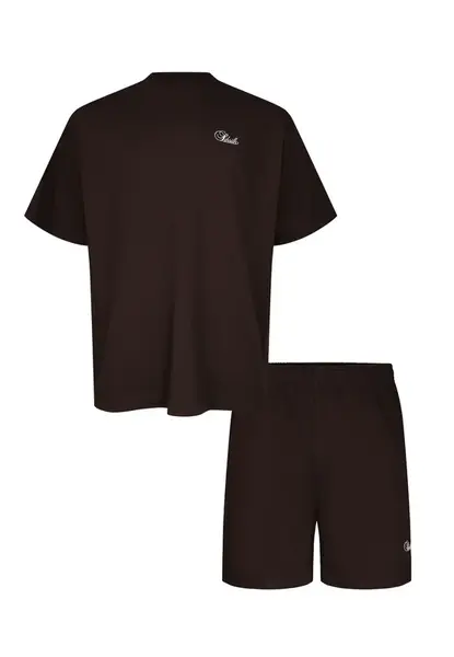 SikSilk Tepláková súprava  tmavohnedá