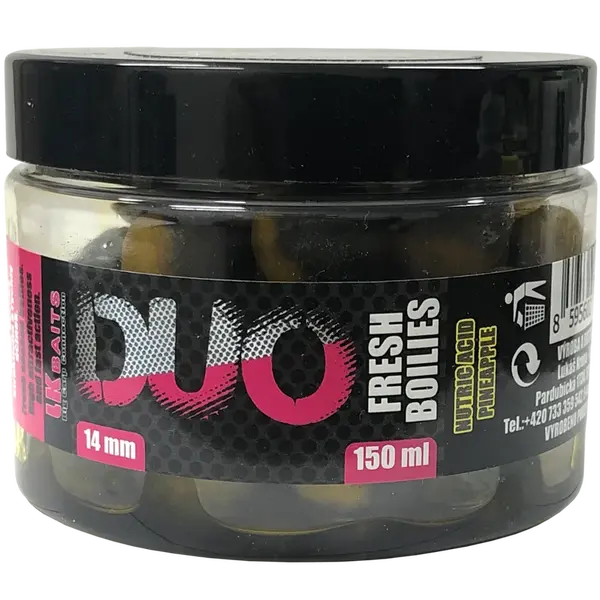 LK Baits DUO X-Tra Fresh Boilies Nutric Acid/Pineapple 14mm 150ml