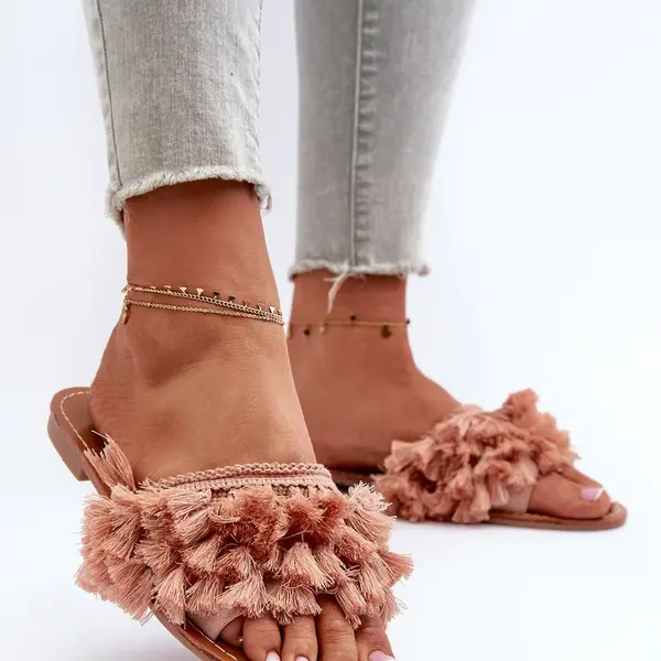 Boto Ploché Dámské Žabky S Trosovémi Špinavě Růžové Rialle