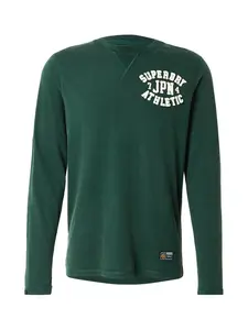 Superdry & Co Tričko  tmavozelená / biela