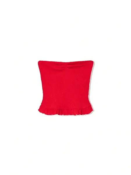 Bershka Top  jasne červená