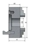 OPTIMUM 4-čelisťové sklíčidlo s centrickým upínáním o 250 mm Camlock 6