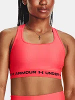 Under Armour Podprsenka Crossback Mid Bra-RED - Dámské