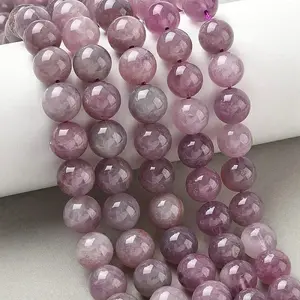 Natural Purple Madagascar Rose Quartz Beads Strands