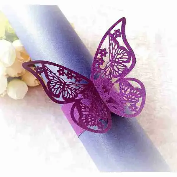 Iridescent Paper Napkin Rings