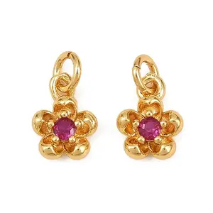 Brass Micro Pave Cubic Zirconia Pendants