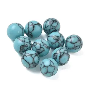 Dyed Synthetic Turquoise Sphere Beads