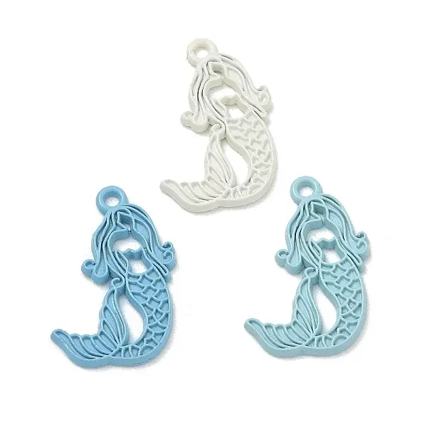 Spray Painted Alloy Pendants