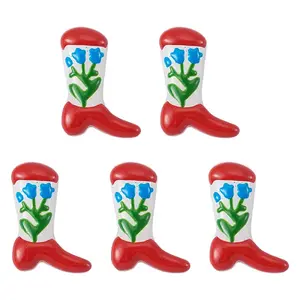 5Pcs Boot Baking Paint Glass Enamel  Beads
