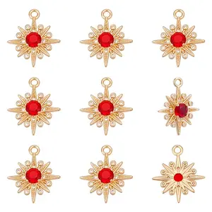 10Pcs Brass Micro Pave Cubic Zirconia Pendants