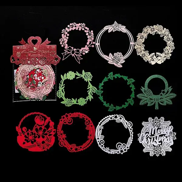 10 Pcs Christmas Theme Scrapbook Paper Set