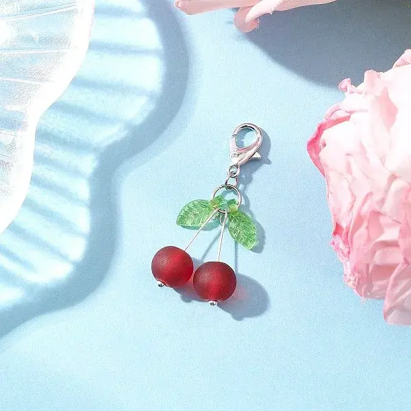 Glass Cherry Pendant Decorations