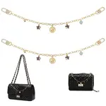 2Pcs Brass Cable Chains Purse Strap Extenders
