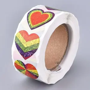 Heart Shaped Stickers Roll