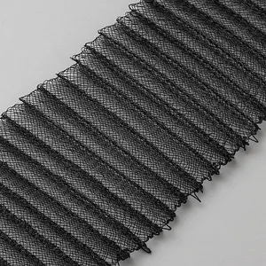 Plastic Ruffle Pleated Trim Fabric for Dress Bag Decoration