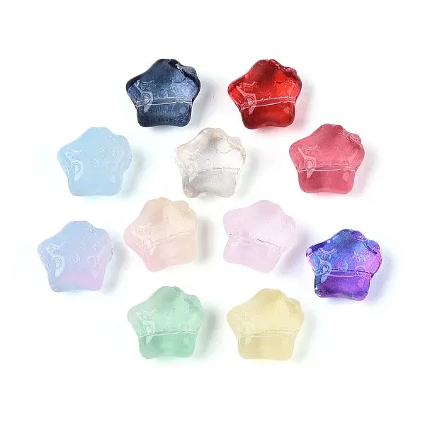 Baking Paint Transparent Glass Beads
