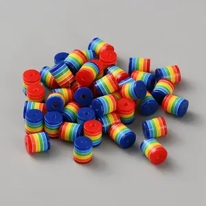 Opaque Resin Stripe Beads