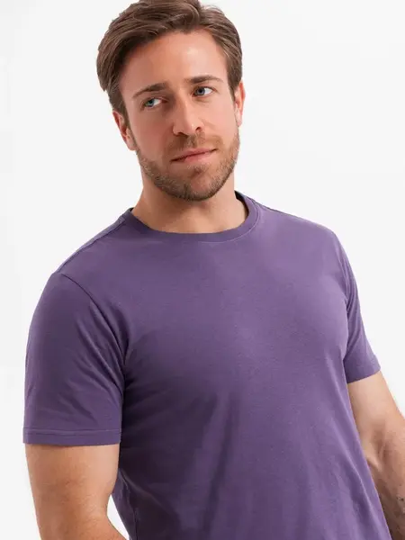 Ombre Men's classic cotton BASIC T-shirt - purple