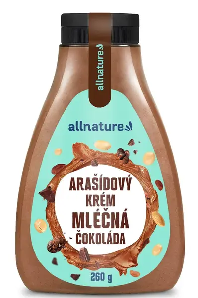 Allnature Arašidový Krém S mliečnou Čokoládou 260g