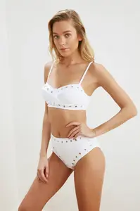 Trendyol Bikini Bottom - White - Plain