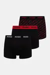 HUGO boxerky pánské bavlněné s elastanem TRIPLET DESIGN 3-pack