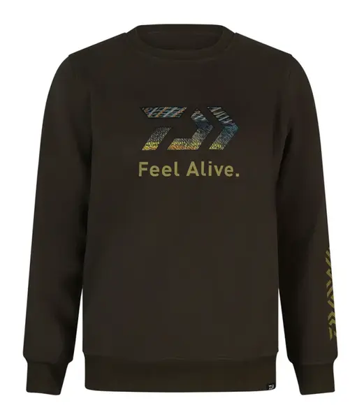 Daiwa mikina d-vec hoodie crew neck zander - m