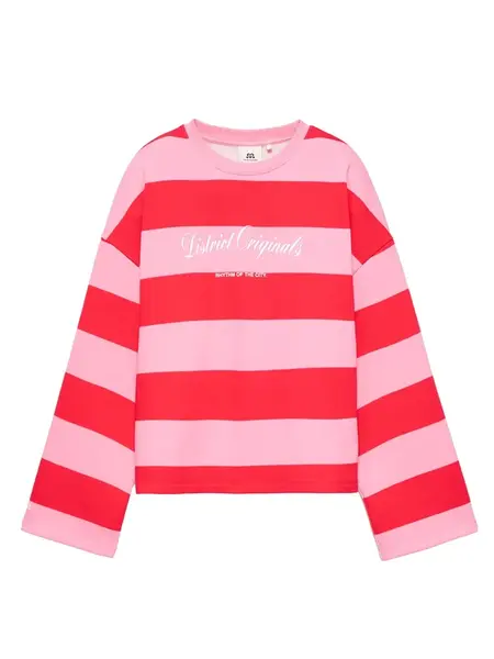 Pull&Bear Mikina  ružová / červená / biela