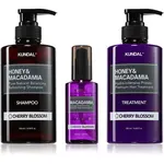 KUNDAL Honey & Macadamia Cherry Blossom sada pre suché a poškodené vlasy