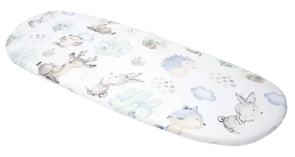 Medi Partners Fitted sheet for a stroller – cotton – Deer and hedgehog