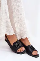 S. BARSKI Lesklé Dámske Sandále S Ozdobou S.Barski