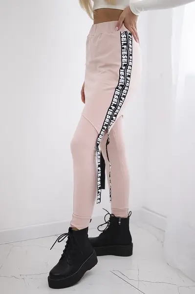 Pants/suit with selfie lettering dark powder pink