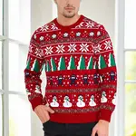 82363 Dewberry Christmas Mens Sweater-RED