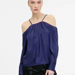 Dark blue women's blouse with open shoulders ORSAY - Women