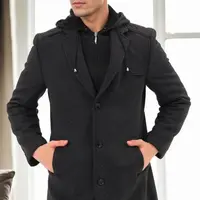 PLT8371 DEWBRRY MEN'S COAT-DIAGONAL ANTHRACITE-2