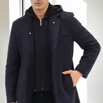 PLT8371 DEWBRRY MEN'S COAT-DIAGONAL NAVY BLUE-2