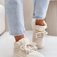 Insulated women's sneakers Big Star cream