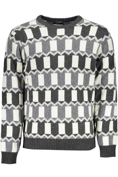 Pánsky sivý vzorovaný sveter GANT