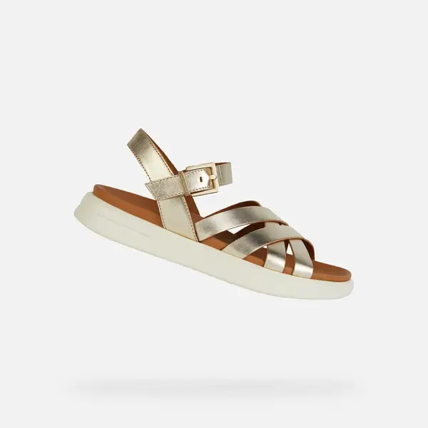 Gold women's sandals Geox XAN2S - Women's