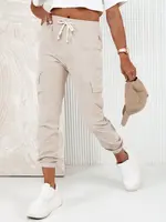 Dámske pruhované nohavice CHICCORD beige Dstreet