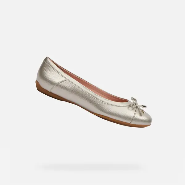 Gold women's ballet flats Geox Charlene - Women's