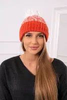 Kesi Dámska čiapka Samara K346 ruda + biela
