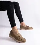 Gemre Zelené dámske mokasíny z eko semišu Sandoval