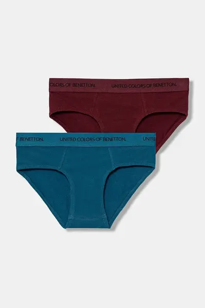 Dětské slipy United Colors of Benetton 2-pack modrá barva, 3OP80S484