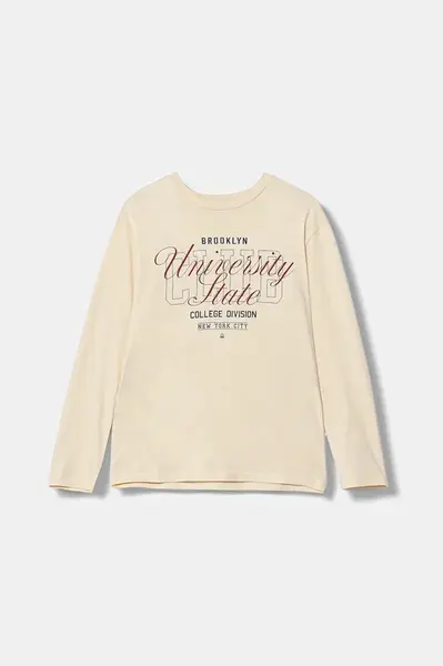 Dětské bavlněné tričko s dlouhým rukávem United Colors of Benetton