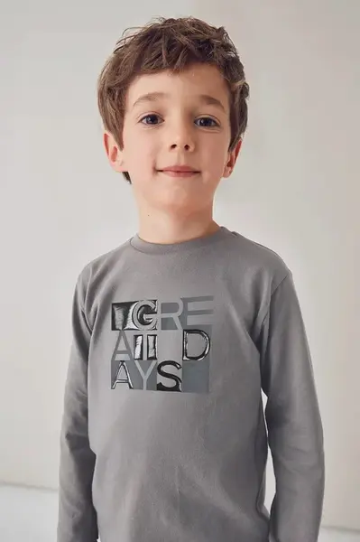 Dětské bavlněné tričko s dlouhým rukávem Mayoral