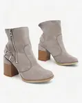 Resti Grey eco-suede women's high stiletto boots Acimra