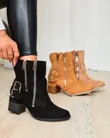 Resti Black embellished Zerta heeled boots