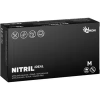 Espeon Nitril Ideal3 Black nitrilové nepudrované rukavice velikost M 100 ks